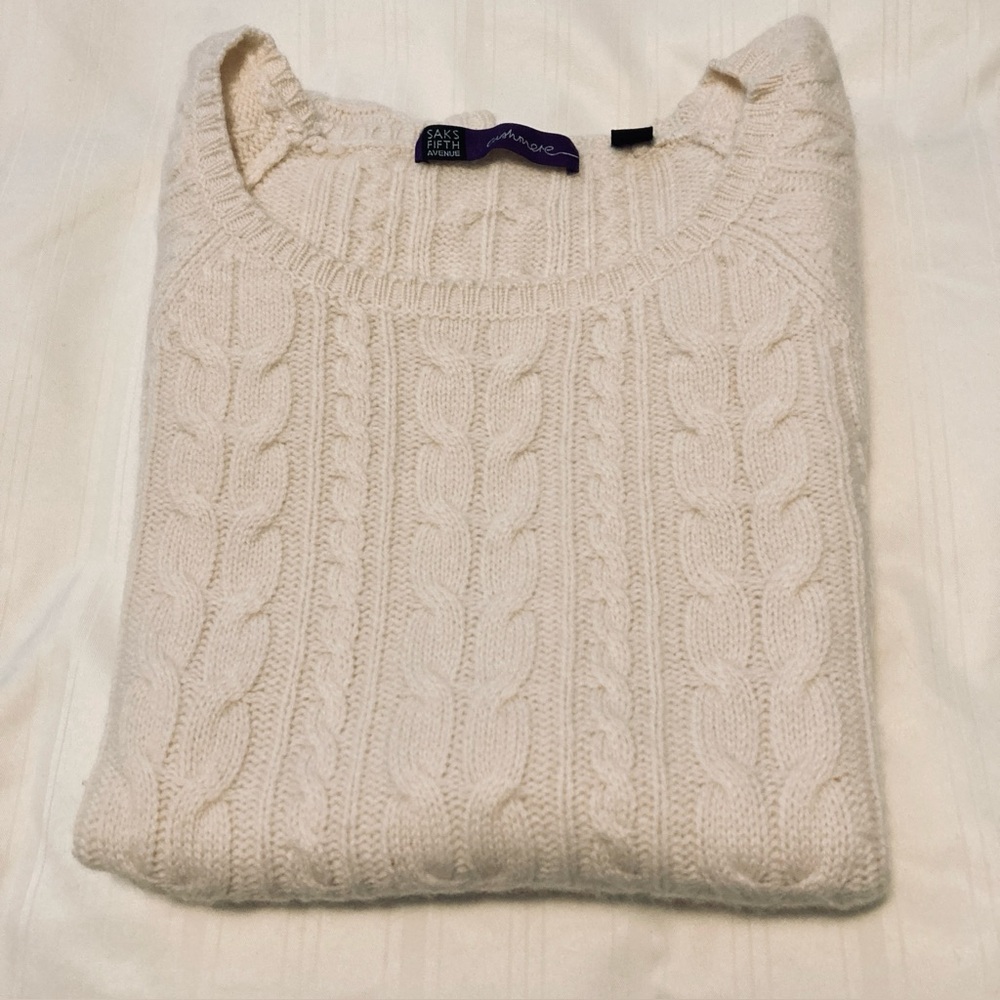 Saks Fifth Ave Cashmere Cable Knit Vest/Sweater